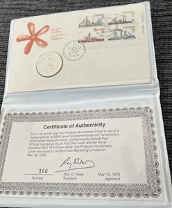CANADÁ 1979 #776-779 CUBIERTA PRIMER DÍA recipientes de hielo 14c + ¡dólar de plata metálico! - Imagen 1 de 4
