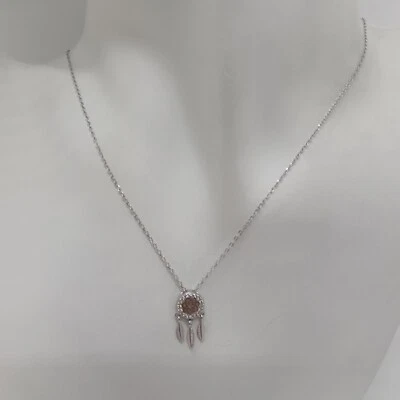 COLLANA DONNA CON CIONDOLO ACCHIAPPASOGNI CON ZIRCONI IN ARGENTO 925 (0500) - Immagine 1 di 4