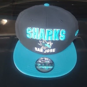 San Jose Sharks Snapback Hat NHL Retro Vintage Hockey Cap 2 Tone One size NEW - Picture 1 of 5
