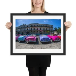 HAVANA CLASSIC COLOR CARS | Framed poster - Picture 1 of 8