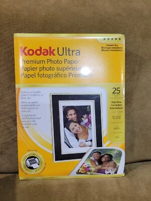 Kodak Ultra Premium Instant Dry Photo Paper 25 High Gloss Sheets 8.5 x 11 Sealed - Image 1 of 2