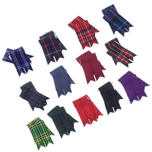 Neu Scottish Kilt Sockenblitze verschiedene Tartans/Kilt Schlauchblitze spitz - Bild 1 von 12