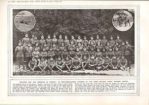 1915 WWI PRINT ~ NON-COMMISSIONED OFFICERS ARMY CYCLISTS CORPS TRAINING NAMED - Picture 1 of 1