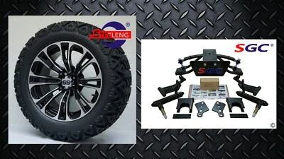 CLUB CAR PRECEDENT GOLF CART 6" SGC A-ARM LIFT KIT + 14" WHEELS and 23" AT TIRES Foto 1 de 4