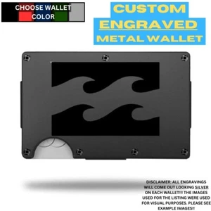 Tablas de surf Billabong grabadas con láser en una billetera de aluminio - Imagen 1 de 9