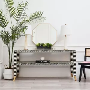 Bone inlay Console Table,Bone Inlay Furniture Home Decor Linving Room - Picture 1 of 10