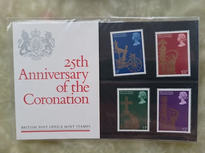 Silver Jubilee 25 Coronation Elizabeth II  MNH Stamps presentation pack 1978 - Image 1 of 2