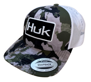 Huk Refraction Camo Huk'd Up Mid-Profile Trucker Hat H3000256 - Choose Color