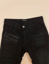 Junya Watanabe Black Skinny Patchwork Jeans