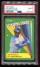 1990 Fleer #6 Ken Griffey Jr. PSA 8 NM-MT Soaring Stars Mariners HOF~(KS)