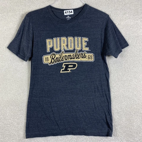 Purdue Boilermakers NCAA Adult Size Small Short Sleeve Graphic Black Shirt Cover