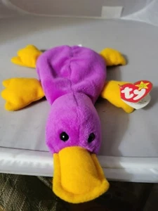 Ty BEANIE BABY 4025 1993 PATTI The PLATYPUS P.V.C. Pellets  - Picture 1 of 11