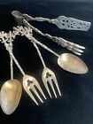 Deceased Estate Silverplate Serving Spoons/forks-20cmsx5 Pieces