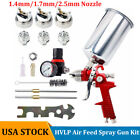 3Nozzles HVLP Auto Paint Air Spray Gun Kit Car Primer Detail Basecoat Clearcoat