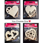 Valentines Day Wood Color Your Own Heart Ornaments 8 piece 4” NEW