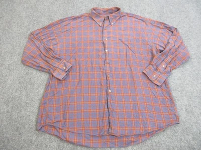 Burberry London Shirt Mens 2XL Red Blue Plaid Button Down Long Sleeve Cotton - Image 1 of 4