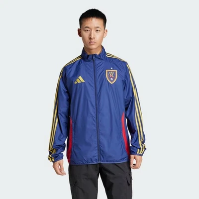 Chaqueta Adidas Real Salt Lake Fútbol Himno Reversible Azul Blanco Mediana JE5628 Foto 1 de 4
