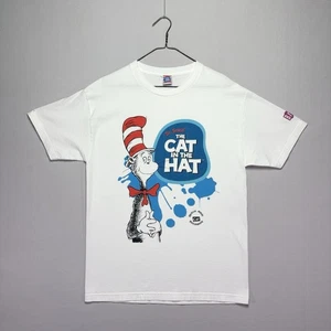 VTG 2003 The Cat In The Hat Shirt - White - HUGE Cartoon Graphic - Mens LARGE - Picture 1 of 6