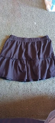 Wonder Nation Girls XL 14/16 Pull-On Black Knit Skirt Elastic Waist No Pockets - Image 1 of 3