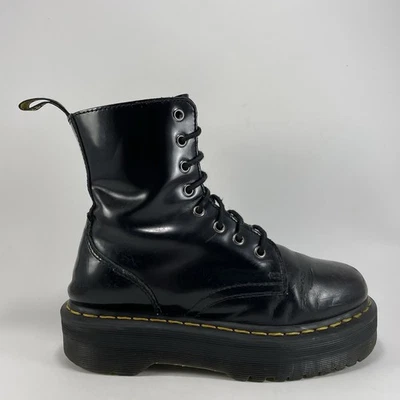 Dr Martens Docs Jadon Max Platform Boots Womens Size 8 Black Leather Chunky - Image 1 of 4