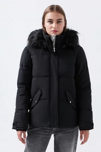 MAVI Damen Jacke Winterjacke JACKET WITH FUR, Schwarz, XS - Bild 1 von 5