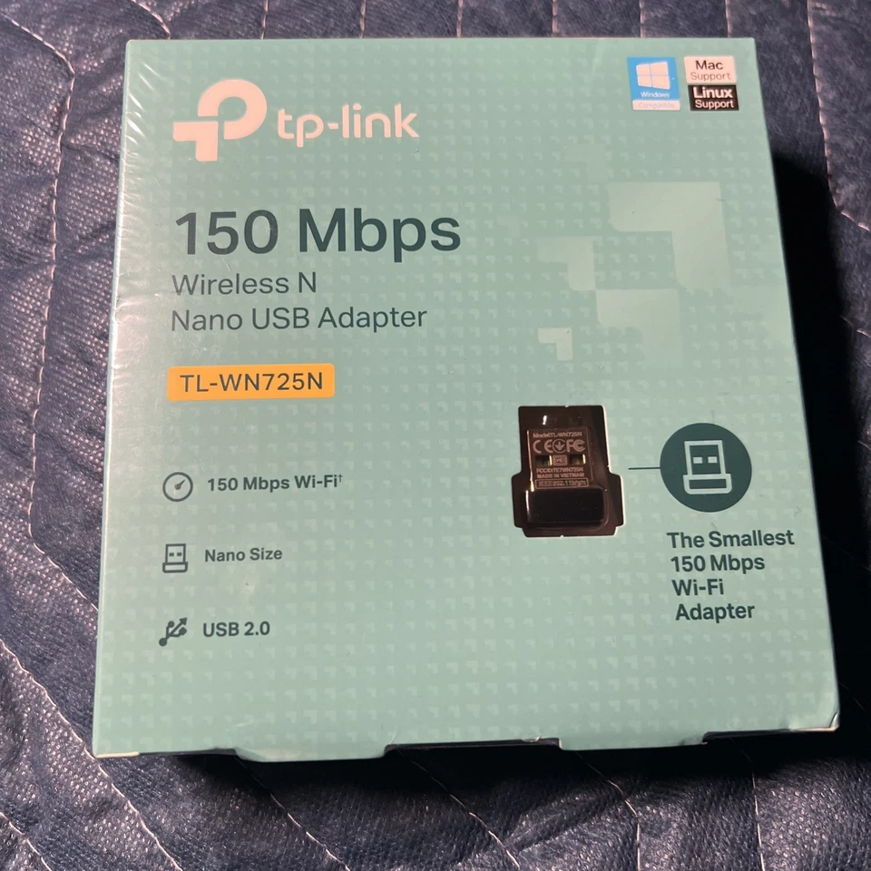 TP-Link TL-WN725N N150 150Mbps Wireless Nano USB 2.0 WiFi Network Adapter Dongle - Image 1 of 4