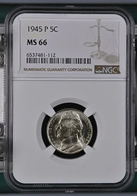1945-P War Nickel NGC MS-66 - Image 1 of 2