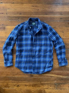 Gitman Bros Vintage Blue Flannel Men’s Size Large  Button Down Shirt - Picture 1 of 6