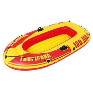 Barco inflable para una sola persona Pool Central 72IN rojo y amarillo "Tropicana 100" - Imagen 1 de 5