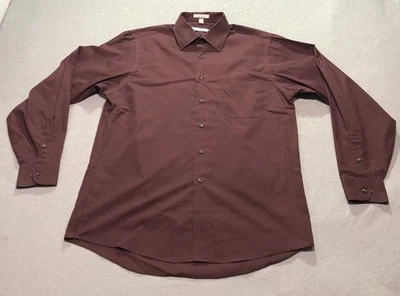 Camisa de Vestir Geoffrey Beene Para Hombre L Negocios Minimalista Preppy Oficina Academia Foto 1 de 4