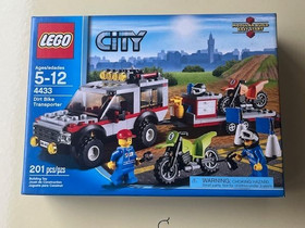 Lego Dirt Bike Transporter 4433 City Minifigure Building Set