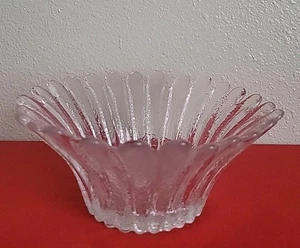 Blenko Kunst Glas Blütenblatt Schale klar Gänseblümchen Sonnenblume Künstler 7 x 2 3/4 - Bild 1 von 18