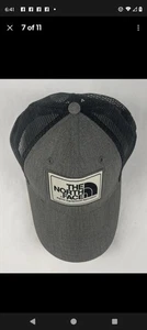 The North Face Hat Cap Snap Back Adjustable Front Patch Faded Black OneSize Mesh - Picture 1 of 7