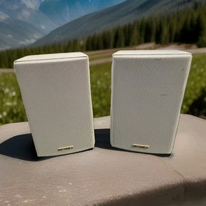Optimus White Pair ProX77 Cat# 40-2077 Speakers Tested Good Made For Radio Shack - Picture 1 of 16