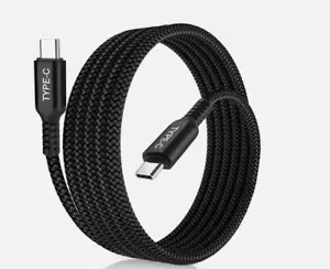 USB Cable Type C to Type C Data Transfer Fast Charge Braided cable lead 1.5m 5ft - Picture 1 of 16