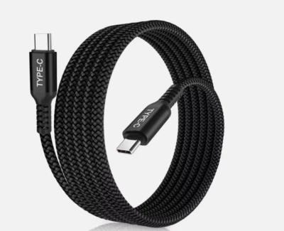 Data Transfer Cable USB Type C to Type C Fast Charge Braided cable lead 1.5m 5ft - Image 1 of 4