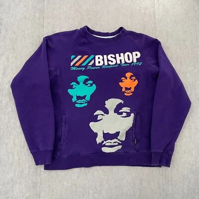 Tupac Shakur 2Pac Sweater Adult Small Purple Bishop Juice Movie Pockets Mens S - Image 1 of 4