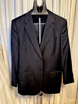 Victor&Rolf “Monsieur” /意大利男式精美 Blk 羊毛西装外套 52(42US) 二手 — 第 1/4 张图片