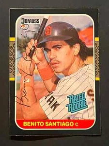 Benito Santiago Signed Autograph 1987 Donruss Baseball #31 Padres - Picture 1 of 2