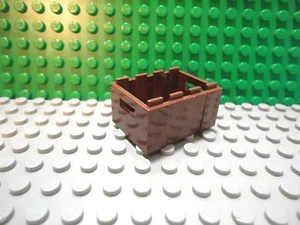 Lego 1 Reddish Brown 2x4x2 Crate Box Storage Container - Picture 1 of 1