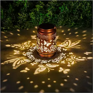 Solar Lanterns Outdoor Waterproof Butterfly Garden Decor as Birthday Gifts for W - Picture 1 of 12