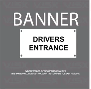 Driver's Entrance Vinyl Banner Flag Outdoor indoor Sign Packages Order Truck - Picture 1 of 1