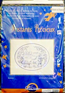 Kit de punto de cruz estampado "Romance" Instantes Precieux 5625, hecho en Francia - Imagen 1 de 2