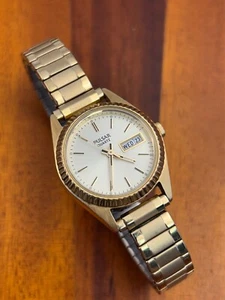 Vintage Pulsar Women's Watch V783-X003 Gold Tone Fluted Bezel 24mm - New Battery - Picture 1 of 7