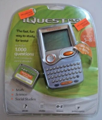 iQUEST 4.0 HANDHELD Leap Frog 1000 Electronic Questions MATH SCIENCE SOCIAL STUD - Image 1 of 4