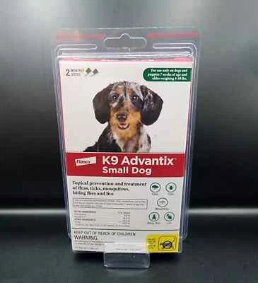 K9 Advantix Flea & Tick ~ Small Dog 4-10 lbs ~ 2 Monthly Doses ~ Factory Sealed - Image 1 of 2