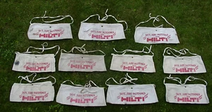 11 Vintage Hilti Safe Sure Fastening Carpenters Canvas 3 Pocket Nail Apron,VGC - Picture 1 of 15