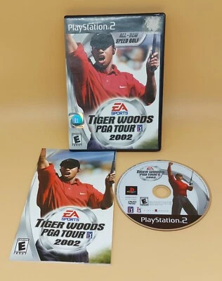 Playstation 2 Tiger Woods PGA Tour 2002 All-New Speed Golf W/ Manual - Tested - Image 1 of 2