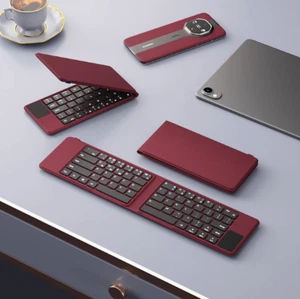 BOW Folding Keyboard Suitable For Huawei MateXT Original Bluetooth (Red) - Picture 1 of 9