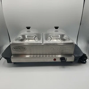 Nostalgia Buffet Server Stainless Hot Surface 2 Stations BUFF01 - Picture 1 of 12